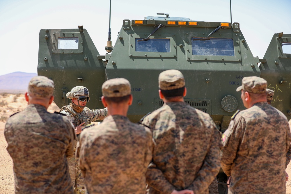 Tunisian Officers briefed on HIMARS during African Lion