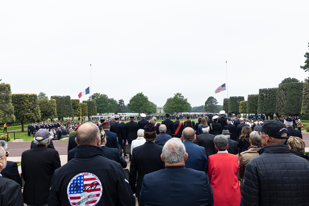 The American Battle Monuments Commission commemorates Memorial Day at the Normandy American Cemetery