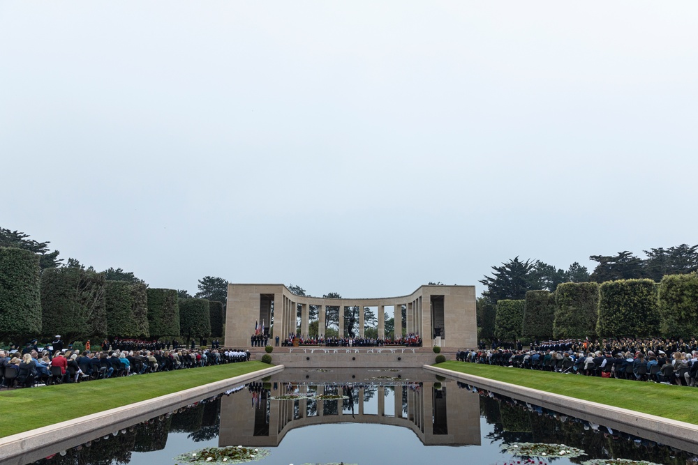 The American Battle Monuments Commission commemorates Memorial Day at the Normandy American Cemetery