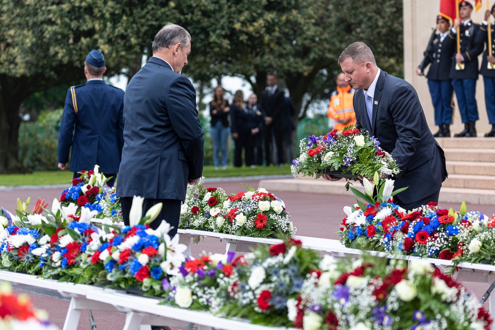 The American Battle Monuments Commission commemorates Memorial Day at the Normandy American Cemetery