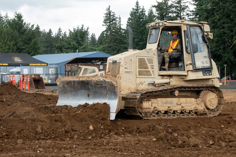 Oregon National Guard assist  with construction of Athletic Field at Centennial High School