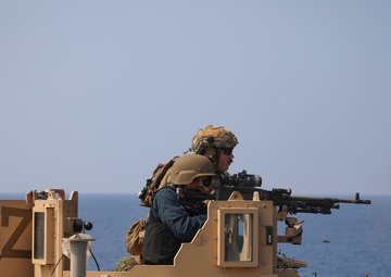 13th MEU Conducts a Vehicle Deck Shoot Aboard the JPM (LPD-26)