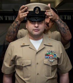 USS Ronald Reagan (CVN 76) Master Chief and Senior Chief Pinning Ceremony