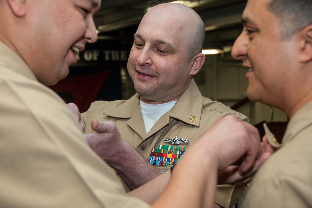 USS Ronald Reagan (CVN 76) Master Chief and Senior Chief Pinning Ceremony