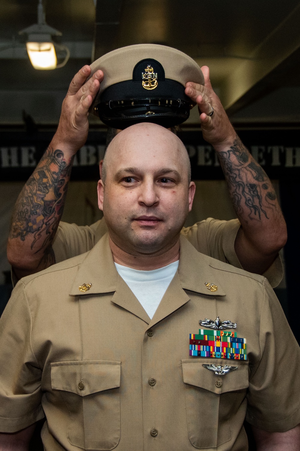 USS Ronald Reagan (CVN 76) Master Chief and Senior Chief Pinning Ceremony