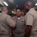 USS Ronald Reagan (CVN 76) pins newly selected Master Chief Petty Officer and Senior Chief Petty Officers