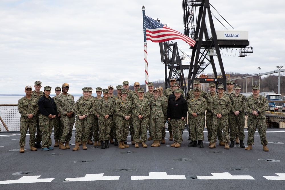 NRC Anchorage Sailors Tour USS Harpers Ferry (LSD 49)