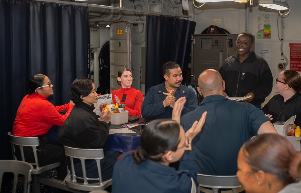 USS Ronald Reagan (CVN 76) Sailors host Diversity and Heritage Committee Meeting