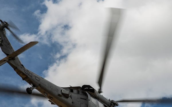 The Black Knights perform a casualty evacuation exercise