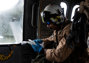 The Black Knights perform a casualty evacuation exercise