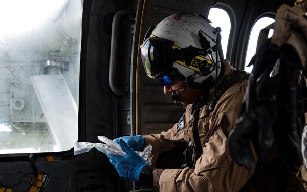 The Black Knights perform a casualty evacuation exercise