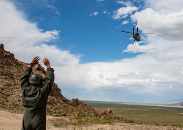 The Black Knights perform a casualty evacuation exercise
