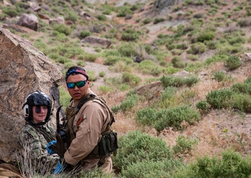 The Black Knights perform a casualty evacuation exercise