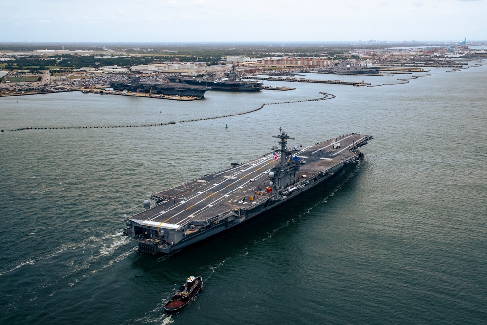 George Washington Returns from Sea Trials