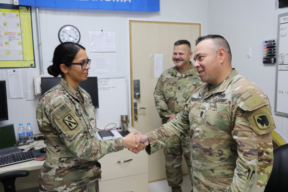OKNG senior leadership visits deployed unit