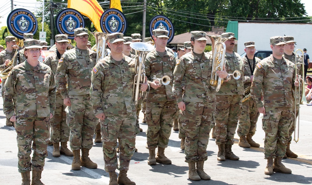 The 126th Army Band performs in the 2023 Memorial Day parade