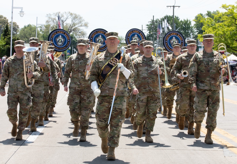 The 126th Army Band performs in the 2023 Memorial Day parade