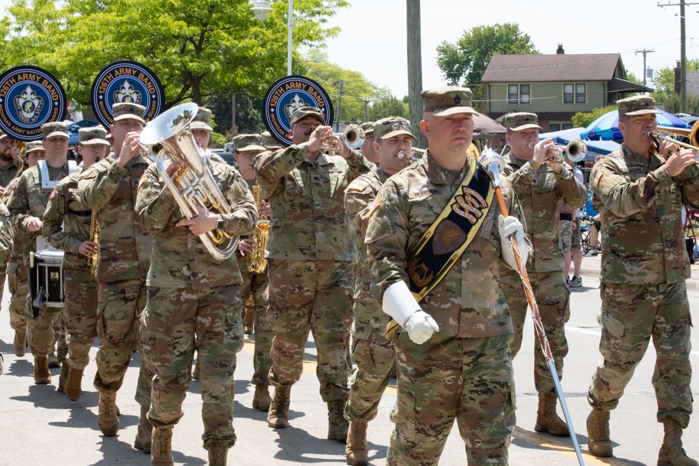 The 126th Army Band performs in the 2023 Memorial Day parade