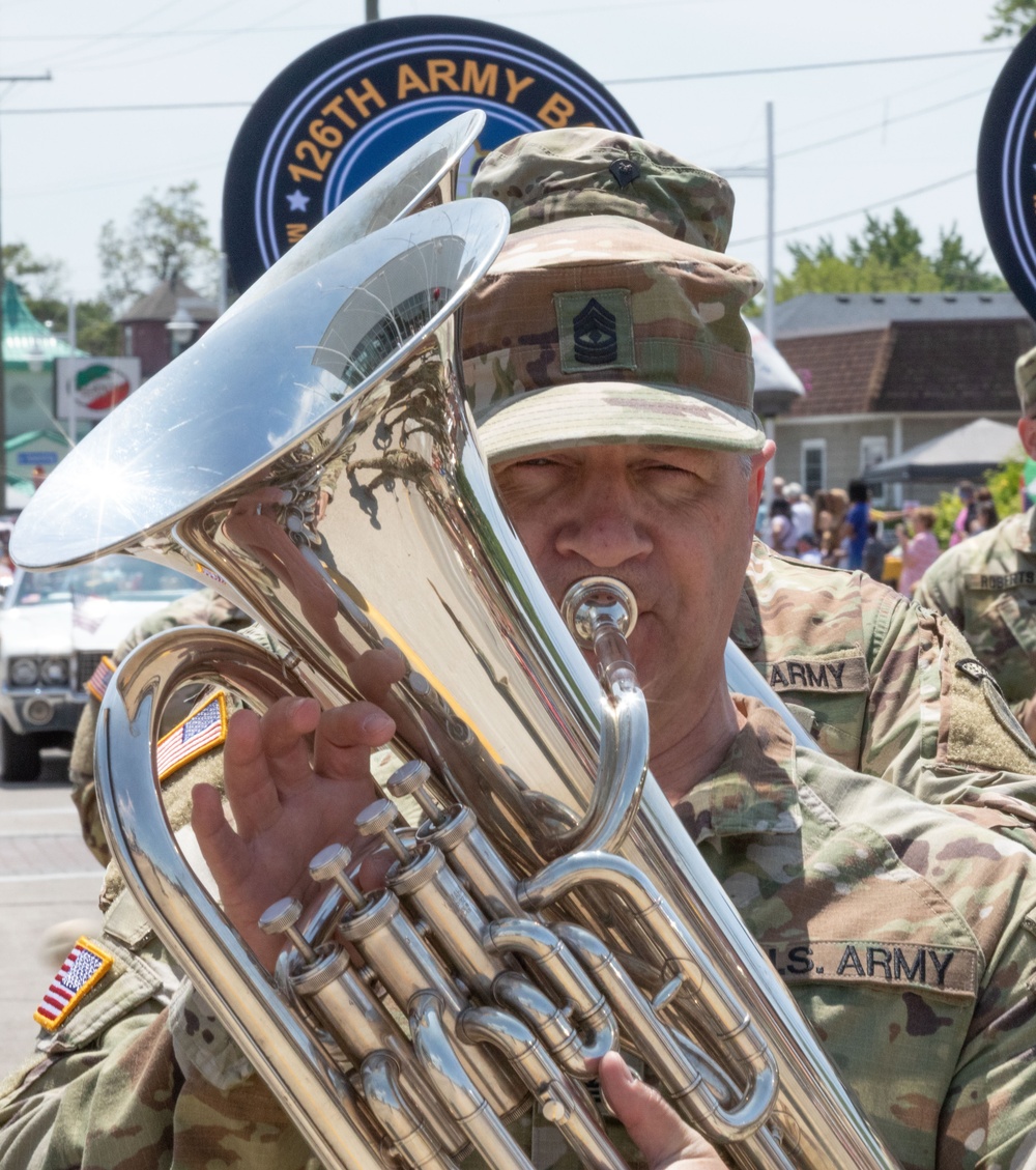 The 126th Army Band performs in the 2023 Memorial Day parade