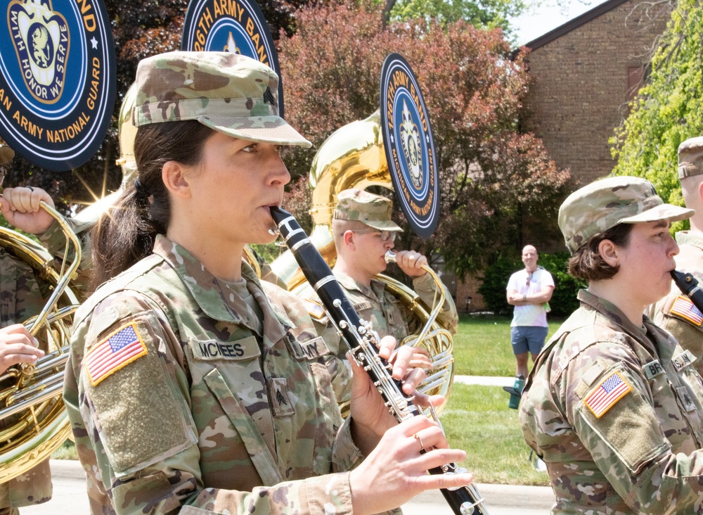 The 126th Army Band performs in the 2023 Memorial Day parade