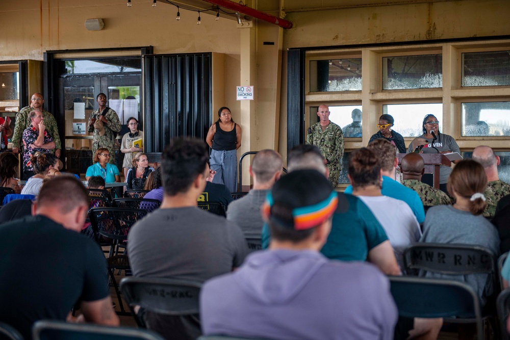Naval Base Guam Holds Town Hall Meeting Following Typhoon Mawar