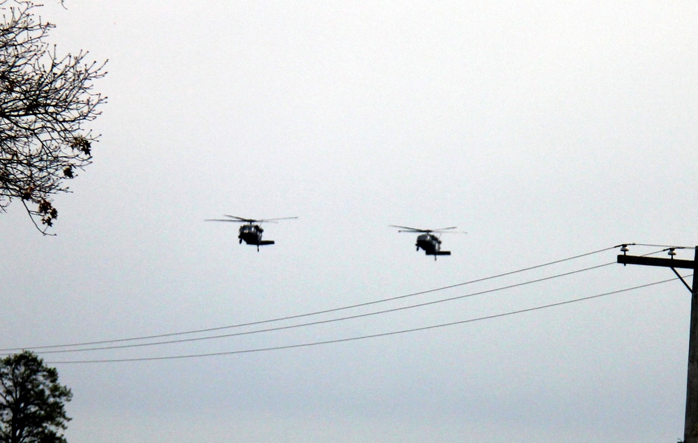 Operation Ouija training with Wisconsin National Guard UH-60 Black Hawks at Fort McCoy