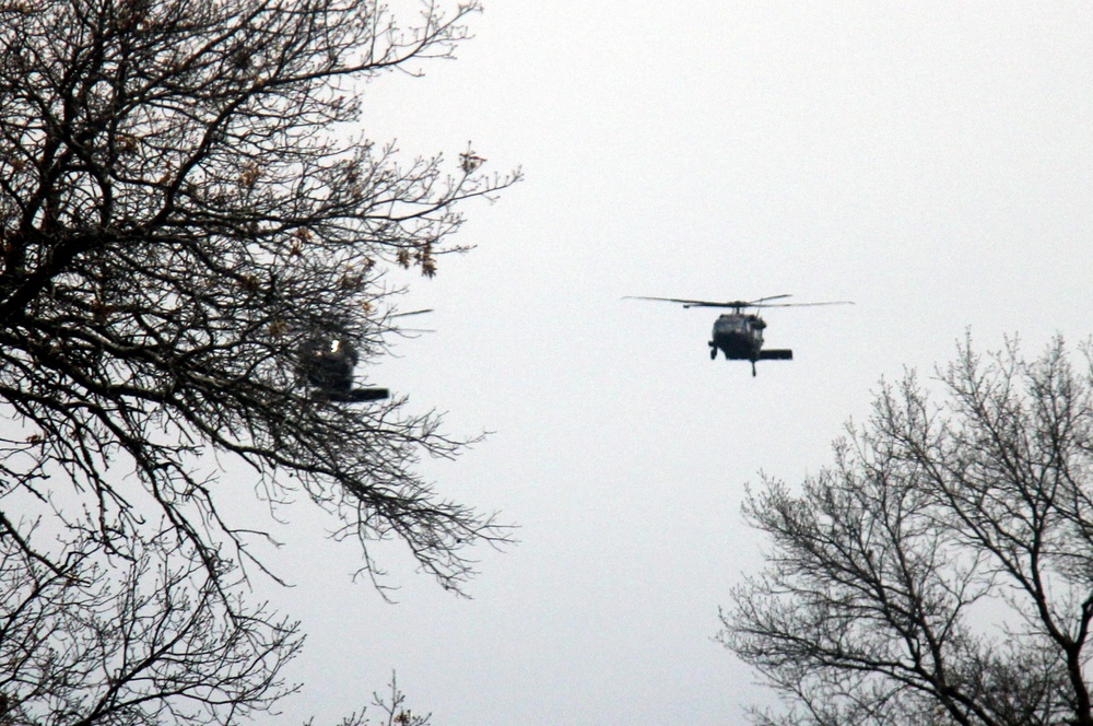 Operation Ouija training with Wisconsin National Guard UH-60 Black Hawks at Fort McCoy