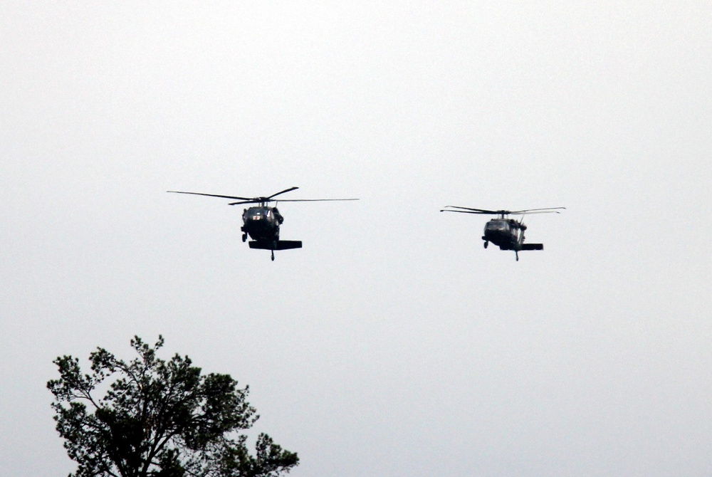Operation Ouija training with Wisconsin National Guard UH-60 Black Hawks at Fort McCoy