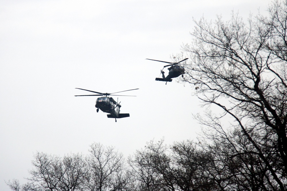 Operation Ouija training with Wisconsin National Guard UH-60 Black Hawks at Fort McCoy
