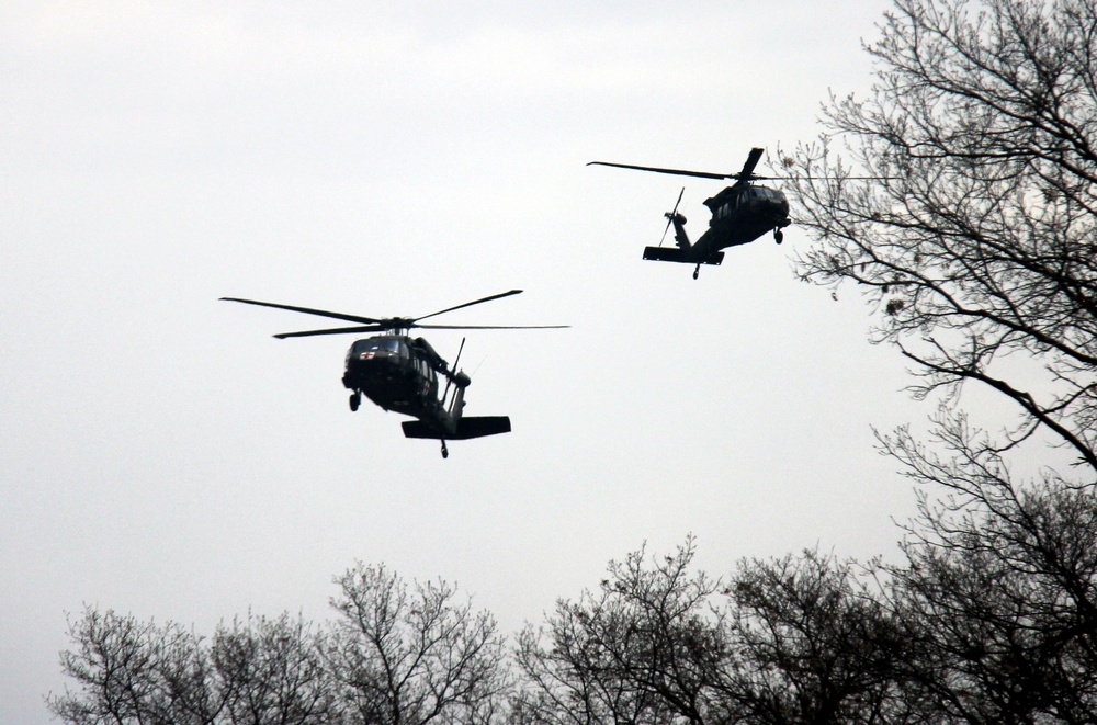 Operation Ouija training with Wisconsin National Guard UH-60 Black Hawks at Fort McCoy