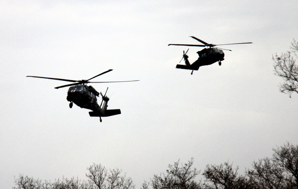 Operation Ouija training with Wisconsin National Guard UH-60 Black Hawks at Fort McCoy