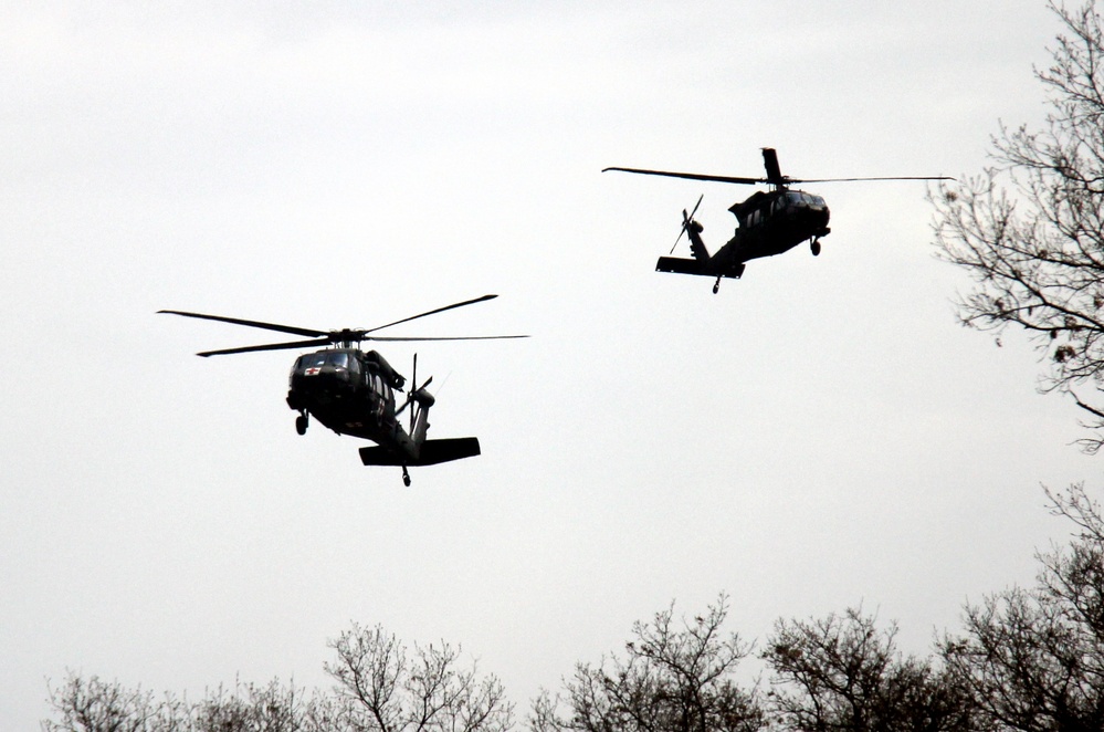 Operation Ouija training with Wisconsin National Guard UH-60 Black Hawks at Fort McCoy