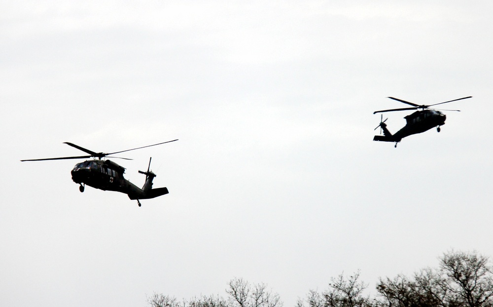 Operation Ouija training with Wisconsin National Guard UH-60 Black Hawks at Fort McCoy