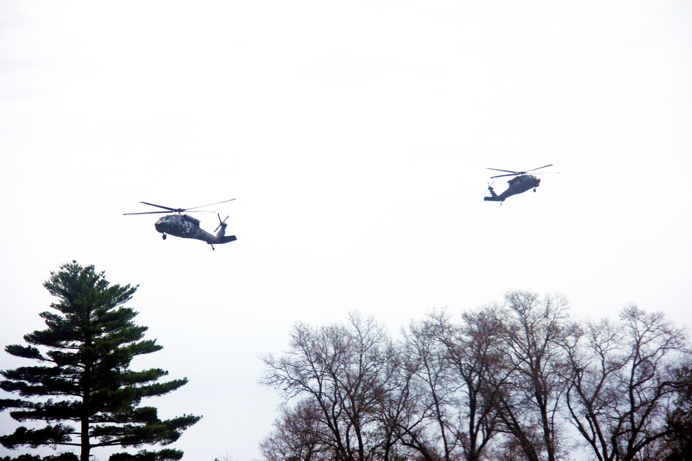 Operation Ouija training with Wisconsin National Guard UH-60 Black Hawks at Fort McCoy