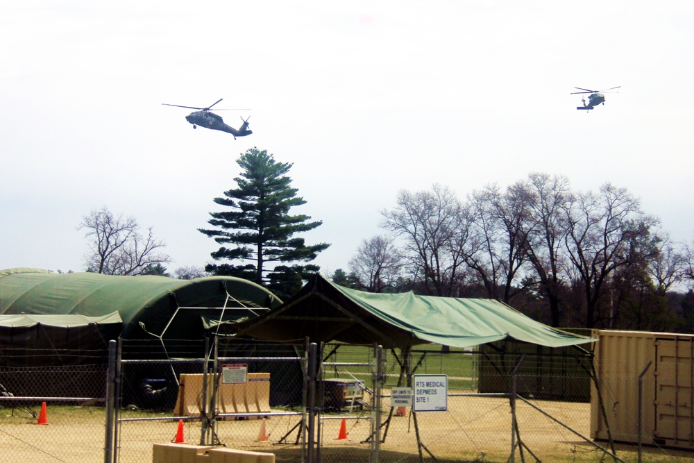 Operation Ouija training with Wisconsin National Guard UH-60 Black Hawks at Fort McCoy