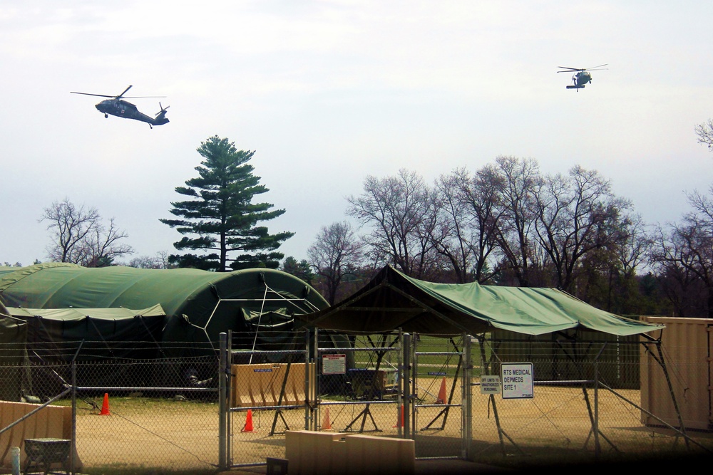 Operation Ouija training with Wisconsin National Guard UH-60 Black Hawks at Fort McCoy