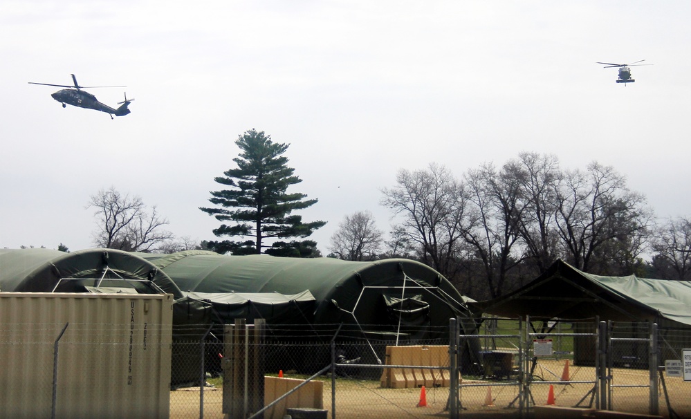 Operation Ouija training with Wisconsin National Guard UH-60 Black Hawks at Fort McCoy