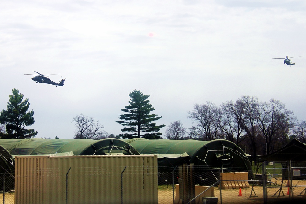 Operation Ouija training with Wisconsin National Guard UH-60 Black Hawks at Fort McCoy