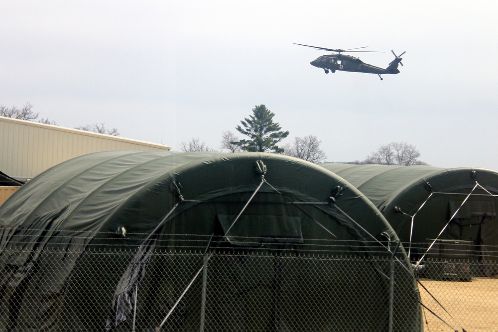 Operation Ouija training with Wisconsin National Guard UH-60 Black Hawks at Fort McCoy