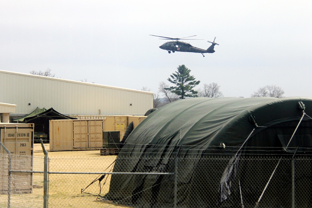Operation Ouija training with Wisconsin National Guard UH-60 Black Hawks at Fort McCoy