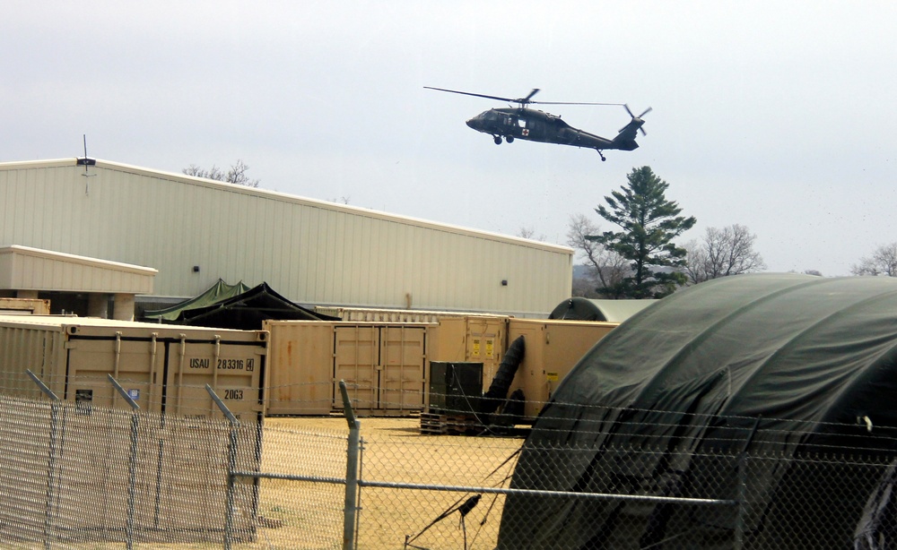 Operation Ouija training with Wisconsin National Guard UH-60 Black Hawks at Fort McCoy