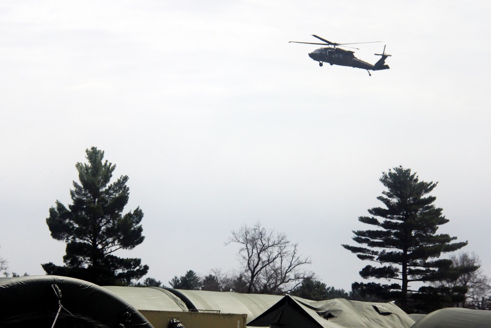 Operation Ouija training with Wisconsin National Guard UH-60 Black Hawks at Fort McCoy