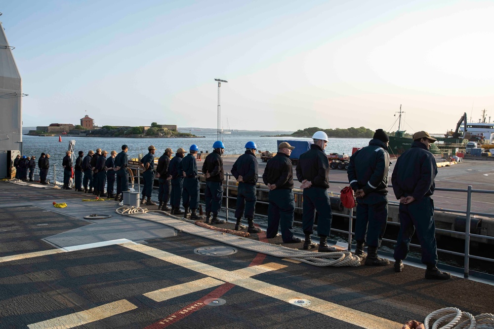 USS Normandy Arrives in Gothenburg, Sweden