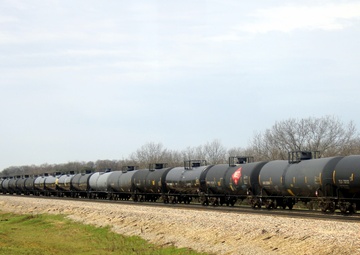 Train moves through Fort McCoy