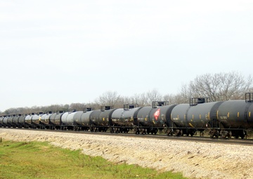 Train moves through Fort McCoy