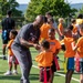 Kansas City Chiefs great Dante Hall and Chiefs Cheerleaders conducted a special football and cheerleading clinic