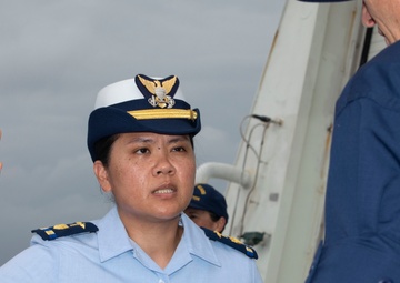 Filipina-American Coast Guard Sailor Becomes a Warrant Officer During Western Pacific Patrol