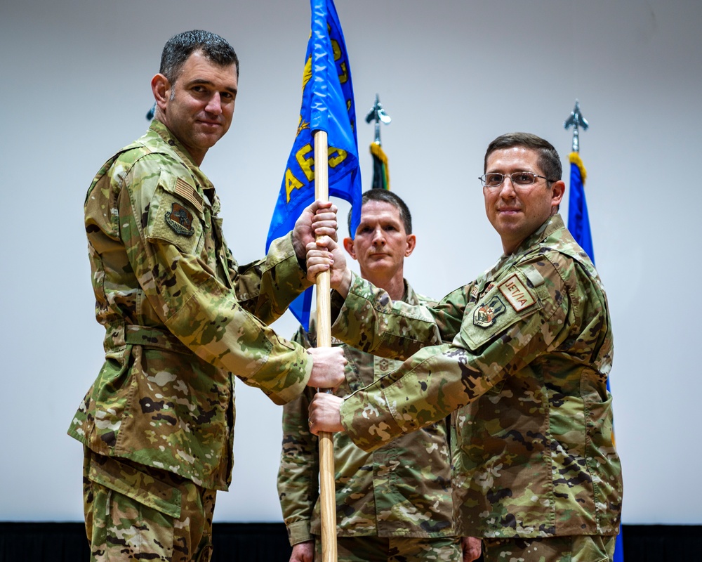 387 AES Change of Command
