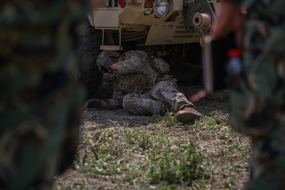 US Soldier Attaches Towing Equipment