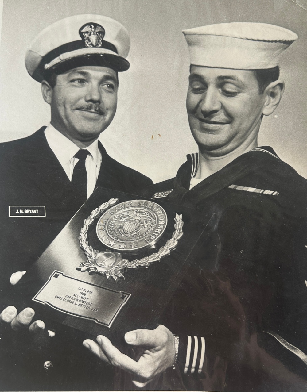 George Bettes earns First Place in All-Navy Cartoon Contest in 1966